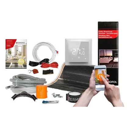 Heating Foil - Self-assembly kits, 0.5 m wide + WIFI Thermostat + accessories